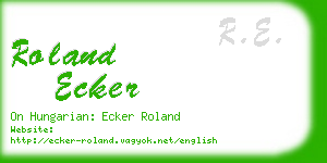 roland ecker business card